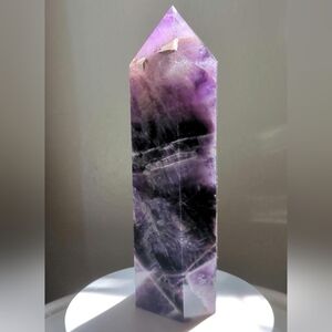 Huge Purple Rainbow Fluorite Tower 7"